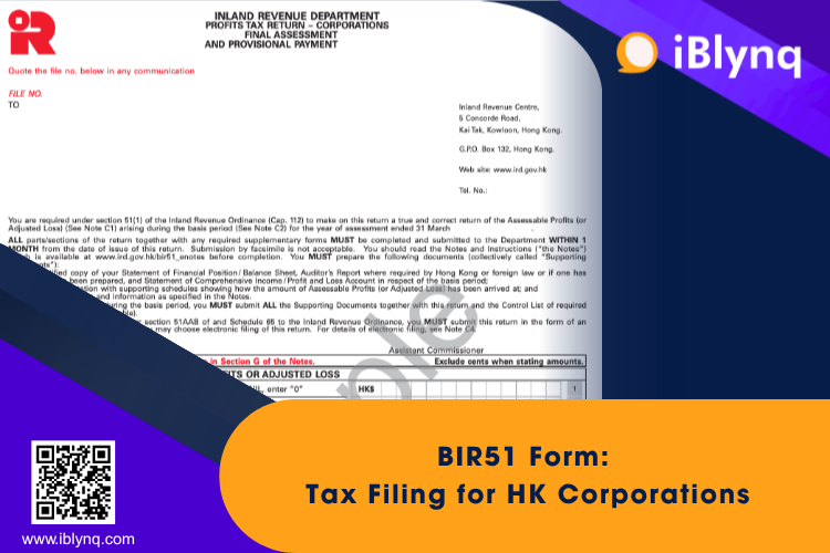 BIR51 Form: Tax Filing for HK Corporations